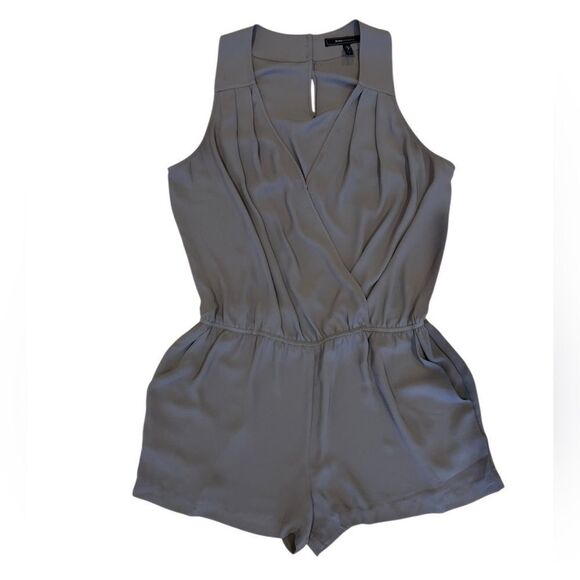BCBGMAXAZRIA Thalia Romper Spanish Moss (Green) Size Medium - Picture 2 of 16